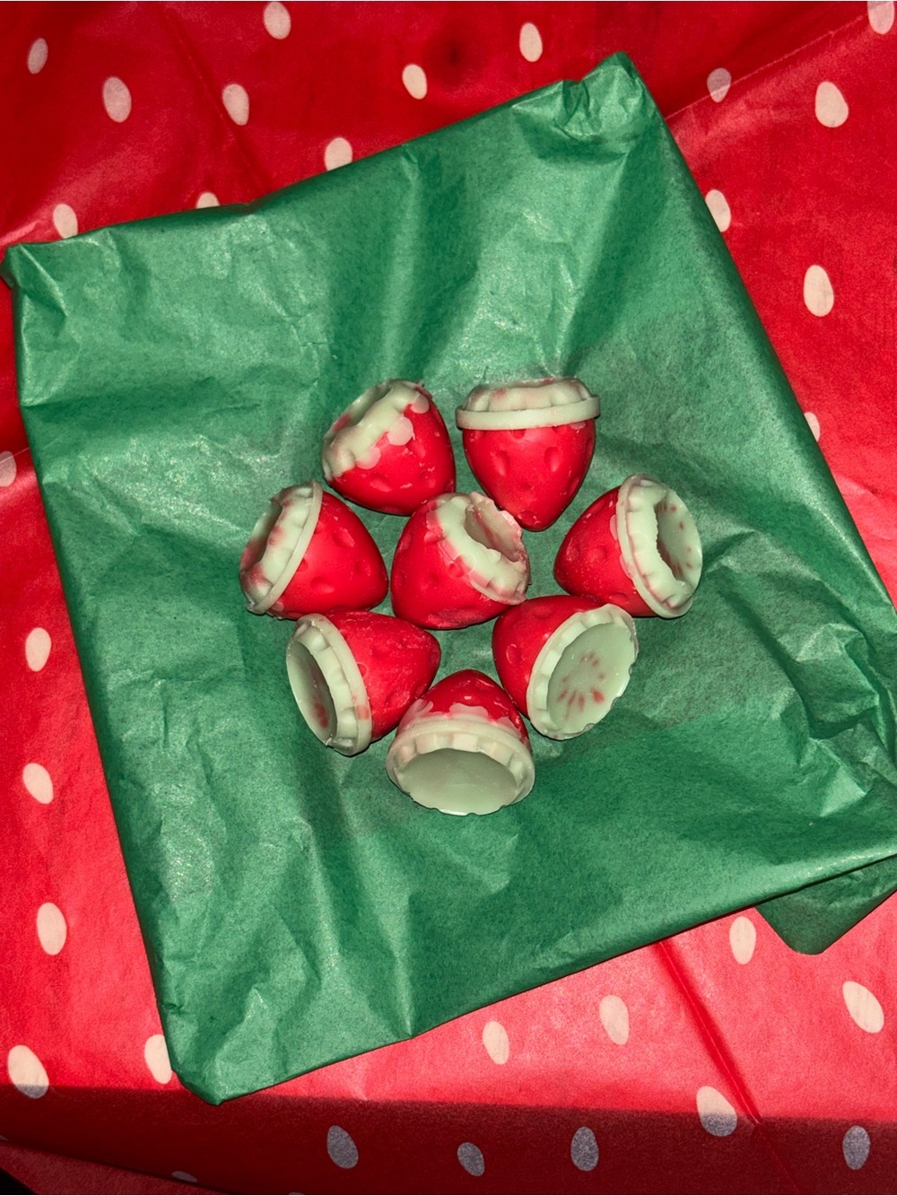Red Strawberry wax melts- Festive Home Accent